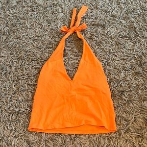 Orange Hollister Halter Top